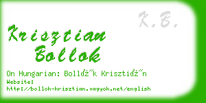 krisztian bollok business card